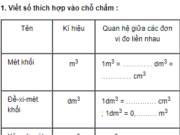 Bài 1, 2, 3 trang 85 VBT Toán 5 tập 2: Viết số thập phân thích hợp vào chỗ chấm (theo mẫu) 