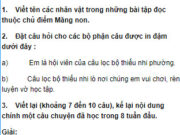 Tiết 2 – Tuần 9 trang 40 Vở bài tập (SBT) Tiếng Việt 3 tập 1: Viết lại (khoảng 7 đến 10 câu), kể lại nội dung chính một câu chuyện đã học trong 8 tuần đầu