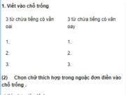 Chính tả – Tuần 10 trang 48 VBT Tiếng Việt 3 tập 1: Tìm và viết lại các tiếng trong bài chính tả Quê hương ruột thịt