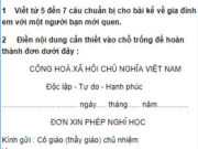 Tập làm văn – Tuần 3 trang 14 VBT Tiếng Việt lớp 3 tập 1: Điền nội dung cần thiết vào chỗ trống để hoàn thành đơn dưới đây