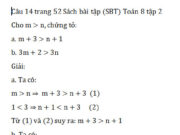 Bài 14, 15, 16, 17 trang 52 SBT Toán 8 tập 2: Cho a > 0, b > 0, nếu a < b chứng tỏ a^2 < ab và ab < b^2