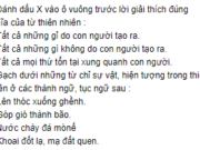 Luyện từ và câu – Mở rộng vốn từ: Thiên nhiên trang 49, 50 Vở bài tập (SBT) Tiếng Việt lớp 5 tập 1: Gạch dưới những từ chỉ sự vật, hiện tượng trong thiên nhiên ở các thành ngữ, tục ngữ sau