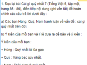 Tập làm văn – Luyện tập thuyết trình, tranh luận trang 59, 60 VBT Tiếng Việt lớp 5 tập 1: Hãy sắp xếp những điều kiện đã lựa chọn theo trình tự hợp lí (bắt đầ từ điều kiện quan trọng nhất) bằng cách đánh số thứ tự vào ô vuông trước những điều kiện em đã chọn 