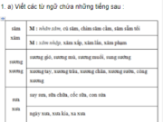 Chính tả – Tuần 13 trang 87, 88 VBT Tiếng Việt lớp 5 tập 1: Viết các từ ngữ có tiếng chứa vần ghi trong bảng sau