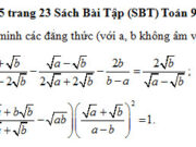 Bài 103, 104, 105 trang 22, 23 SBT Toán 9 tập 1: Chứng minh các đẳng thức (với a, b không âm và a ≠b ).