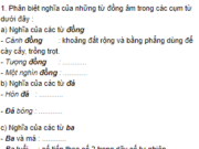 Luyện từ và câu – Từ đồng âm trang 31 VBT Tiếng Việt lớp 5 tập 1: Hòn đá: Khoáng vật có thể đặc, rắn, thường kết thành tảng lớn, hợp phần của vỏ trái đất, dùng lát đường, vật liệu xây dựng nhà cửa, công trình kiến trúc