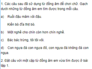 Luyện từ và câu – Dùng từ đồng âm để chơi chữ trang 38 Vở bài tập (SBT) Tiếng Việt lớp 5 tập 1: Đặt câu với một cặp từ đồng âm em vừa tìm được ở bài tập 1