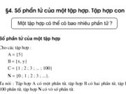 Bài 4.1, 4.2 trang 11 SBT Toán lớp 6 tập 1: Tìm số phần tử Tập hợp A các tháng dương lịch có 31 ngày