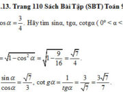 Bài 2.12, 2.13, 2.14, 2.15 trang 110 SBT Toán 9 tập 1: Hãy tính 2sin30º − 2cos60º + tg45º