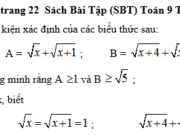 Bài 100, 101, 102 trang 22 SBT Toán 9 tập 1: Tìm điều kiện xác định của các biểu thức sau.