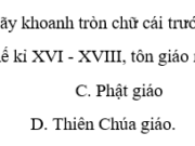 Bài 24. Tình hình văn hóa ở các thế kỉ XVI-XVIII SBT Sử lớp 10: Đạo Thiên Chúa được truyền  bá vào nước ta thông qua đâu ?