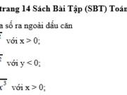 Bài 56, 57, 58 trang 14 SBT Toán lớp 9 tập 1: Đưa thừa số vào trong dấu căn.