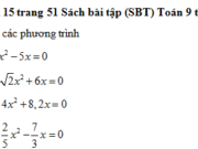 Bài 15, 16, 17 trang 51, 52 SBT Toán 9 tập 2: Giải các phương trình để tìm ra các nghiệm đúng của phương trình đó?