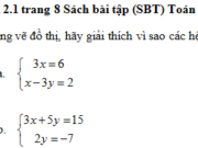 Bài 2.1, 2.2 trang 8 SBT Toán 9 tập 2: Những hệ phương trình nào sau đây vô nghiệm, những hệ nào có vô số nghiệm?