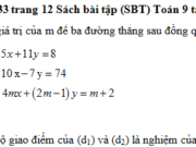 Bài 32, 33, 34 trang 12 SBT Toán 9 tập 2: Tìm giá trị của m để ba đường thẳng sau đồng quy