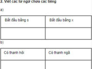 Chính tả – Tuần 6 trang 25 Vở BT Tiếng Việt 2 tập 1: Viết các từ ngữ chứa các tiếng bắt đầu bằng s: sẻ, sáo, sò, sung, si