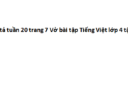 Chính tả – Tuần 20 trang 7 Vở bài tập Tiếng Việt lớp 4 tập 2: Điền vào chỗ trống ch hoặc tr