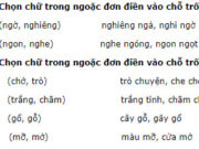 Chính tả – Tuần 3 trang 12 Vở BT Tiếng Việt 2 tập 1: Chọn chữ trong ngoặc đơn điển vào chỗ trống (chở, trò) trò chuyện, che chở