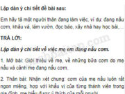 Tiết 8 – Ôn tập cuối học kì 1 trang 134 Vở bài tập Tiếng Việt 5 tập 1: Nhận xét chung: cơm của mẹ nấu luôn rất ngon miệng, hợp với khẩu vị của từng thành viên trong gia đình, mẹ hiểu được ý thích của mỗi người