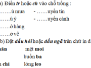 Chính tả – Tuần 25 trang 26 VBT Tiếng Việt lớp 2 tập 2: Các từ chứa tiếng có thanh hỏi : trả giá, chả giò, trả bài, tất cả, hỉ hả, cây sả, ra rả, số lẻ, vẻ mặt, cổ áo