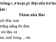 Chính tả – Tuần 31 trang 56 Vở bài tập Tiếng Việt 2 tập 2: Điền tiếng thích hợp vào chỗ trống rời hoặc dời