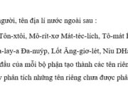 Luyện từ và câu – Cách viết tên người, tên Địa lý nước ngoài trang 50 VBT Tiếng Việt lớp 4 tập 1: Sau khi thực hiện trò chơi du lịch, em hãy ghi lại tên 3 nước ứng với tên thủ đô của 3 nước