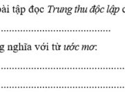 Luyện từ và câu – Mở rộng vốn từ : Ước mơ trang 58 Vở bài tập Tiếng Việt 4 tập 1: Ghép thêm những từ cùng nghĩa vào sau từ ước mơ những từ ngữ thể hiện sự đánh giá, (Từ ngữ để chọn : đẹp đẽ, viển vông, cao cả, lớn, nho nhỏ, kì quặc, dại dột, chính đáng)