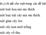 Tập làm văn – Tả cây cối (Chuẩn bị cho bài kiểm tra viết) trang 57 VBT Tiếng Việt 5 tập 2: Lập dàn bài chi tiết tả một loài hoa mà em yêu thích