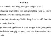 Tập làm văn – Viết thư trang 32 VBT Tiếng Việt 4 tập 1: Nhân dịp sinh nhật của một người thân đang ở xa, em viết thư thăm hỏi và chúc mừng người thân đó