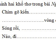 Tiết 5 – Tuần 27 – Ôn tập giữa kì 2 Trang 43 VBT Tiếng Việt lớp 3 tập 2: Điền chữ thích hợp trong ngoặc đơn vào chỗ trống để hoàn chỉnh đoạn văn sau 