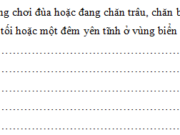 Tiết 6 – Ôn tập cuối năm trang 109 Vở BT Tiếng Việt 5 tập 2: Tả một buổi chiều tối hoặc một đêm yên tĩnh ở vùng biển hoặc ở một làng quê