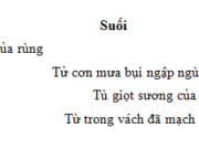 Tiết 7 – Tuần 27 Trang 44 VBT Tiếng Việt 3 tập 2: Trong khổ thơ 3, suối được nhân hóa bằng cách nói với suối như nói với người