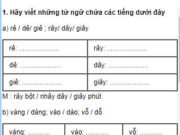 Chính tả – Tuần 16 trang 110, 111 VBT Tiếng Việt 5 tập 1: Điền những tiếng thích hợp với mỗi chỗ trống để hoàn chỉnh mẩu chuyện vui dưới đây. Biết rằng chứa tiếng bắt đầu bằng r hoặc gi