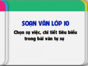 Soạn bài Chọn sự việc chi tiết tiêu biểu trong bài văn tự sự Văn 10: Tác giả dân gian kể chuyện gì ?