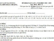 Khảo sát chất lượng đầu năm 2019 môn Hóa lớp 11 – THPT Đoàn Thượng: Nguyên tử một nguyên tố X có Z = 16. Hãy viết cấu hình electron và xác định vị trí (ô, chu kì, nhóm) của X trong bảng tuần hoàn (có giải thích)