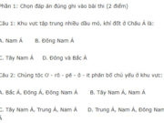 Đề thi giữa kì lớp 8 môn Địa – THCS Giang Sơn 2018: Trình bày thành tựu quan trọng nhất của Trung Quốc trong quá trình phát triển kinh tế