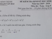 Đề thi học sinh giỏi môn Toán lớp 9 THCS Phạm Văn Hai năm 2019: Tìm các nghiệm nguyên của phương trình: 2x² + 3y² + 4x = 19