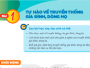 Bài 1: Tự hào về truyền thống gia đình, dòng họ trang 5, 6, 7, 8 SGK GDCD lớp 6 Kết nối tri thức