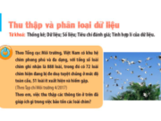 Bài 1: Thu thập và phân loại dữ liệu trang 95 SGK Toán lớp 6 CTST