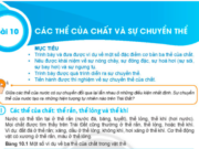 Bài 10: Các thể của chất và sự chuyển thể trang 30 SGK Khoa học lớp 6 KNTT