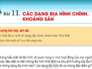 Giải Địa lí 6 Bài 11: Các dạng địa hình chính. Khoáng sản trang 144, 145, 146, 147 SGK Cánh diều