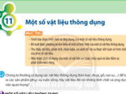 Bài 11: Một số vật liệu thông dụng trang 54 Khoa học tự nhiên lớp 6 CTST