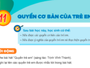 Bài 11: Quyền cơ bản của trẻ em trang 50, 51, 52, 53, 54 SGK GDCD lớp 6 KNTT