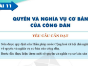 GDCD 6 Bài 11: Quyền và nghĩa vụ cơ bản của công dân trang 52, 53, 54, 55, 56, 57 SGK Cánh Diều