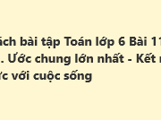 Bài 11: Ước chung. Ước chung lớn nhất Sách bài tập Toán 6 Kết nối tri thức