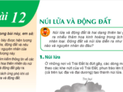 Bài 12: Núi lửa và động đất trang 133, 134 Địa lí lớp 6 SGK kết nối tri thức