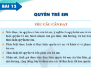 Bài 12: Quyền trẻ em trang 58, 59, 60, 61, 62, 63 SGK GDCD lớp 6 Cánh diều