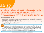 Giải Lịch Sử 6 Bài 12: Sự hình thành và bước đầu phát triển của các vương quốc phong kiến ở Đông Nam Á (từ thế kỉ VII đến thế kỉ X)