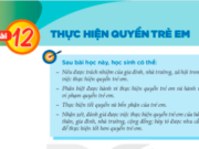 Bài 12: Thực hiện quyền trẻ em trang 55, 56, 57, 58 SGK GDCD lớp 6 KNTT