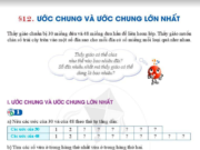 Bài 12: Ước chung và ước chung lớn nhất trang 47, 48, 49, 50 Toán lớp 6 Cánh diều